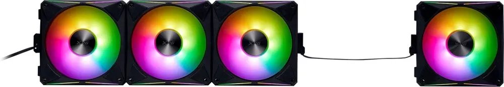 Комплект вентиляторов 4шт XPG HURRICANE MAG 120 ARGB PWM (прямой и реверсный режим) black RET