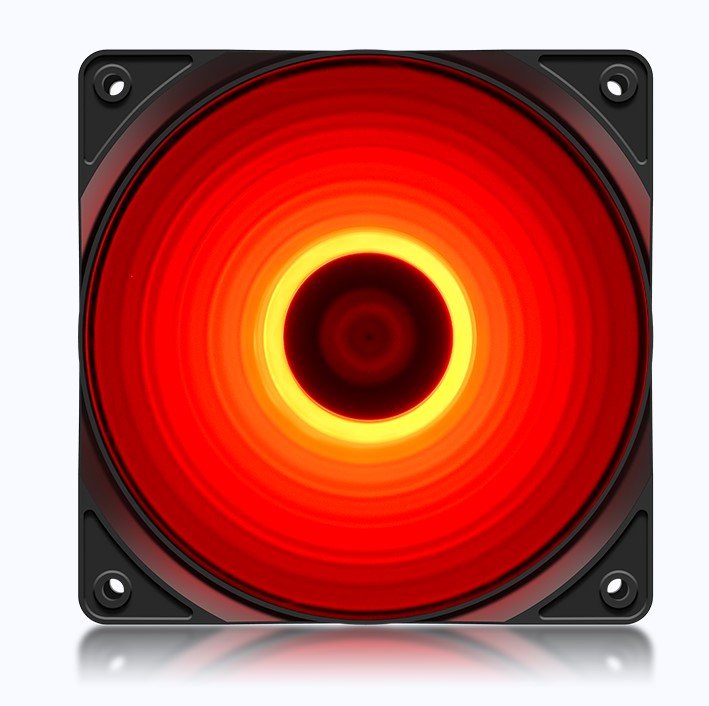 Вентилятор DEEPCOOL RF120R (120мм, 21.9dB, 1300rpm, 3, красная подсветка) RTL