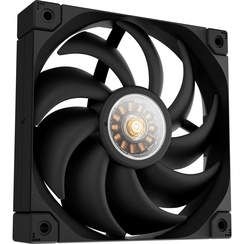 Вентилятор DEEPCOOL FT12 120x120x25мм (PWM, White LED, черный, 500-2150об/мин) Color BOX