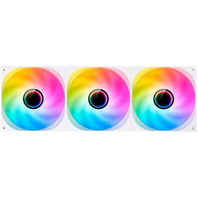 Вентилятор JONSBO ZW-140W (3 in 1) 140х140х26мм (PWM, ARGB LED, 800-1800об/мин, белый) Retail