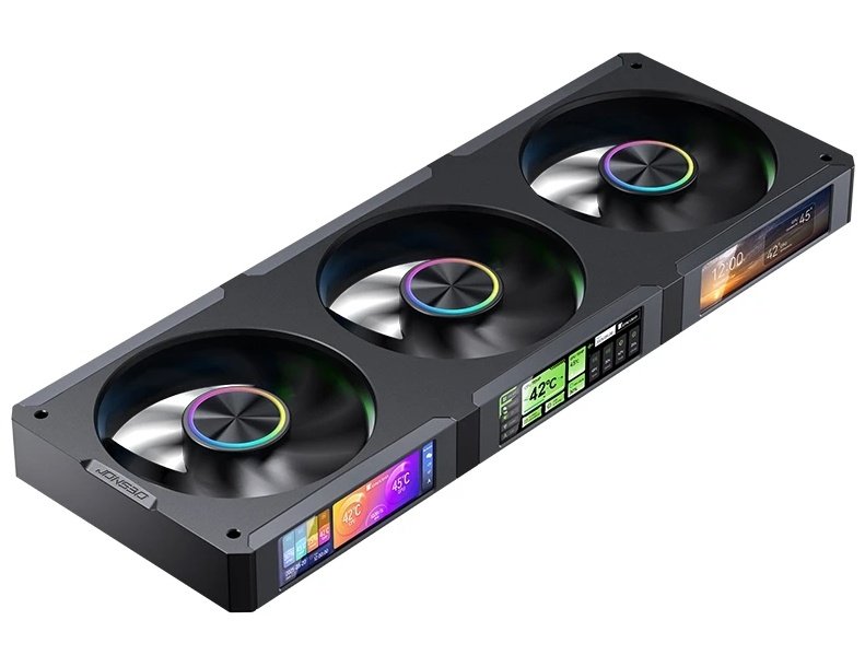 Вентилятор JONSBO ZC-360B (3 in 1) 363.8х130х28мм (PWM, ARGB LED, 700-2400об/мин, черный) Retail