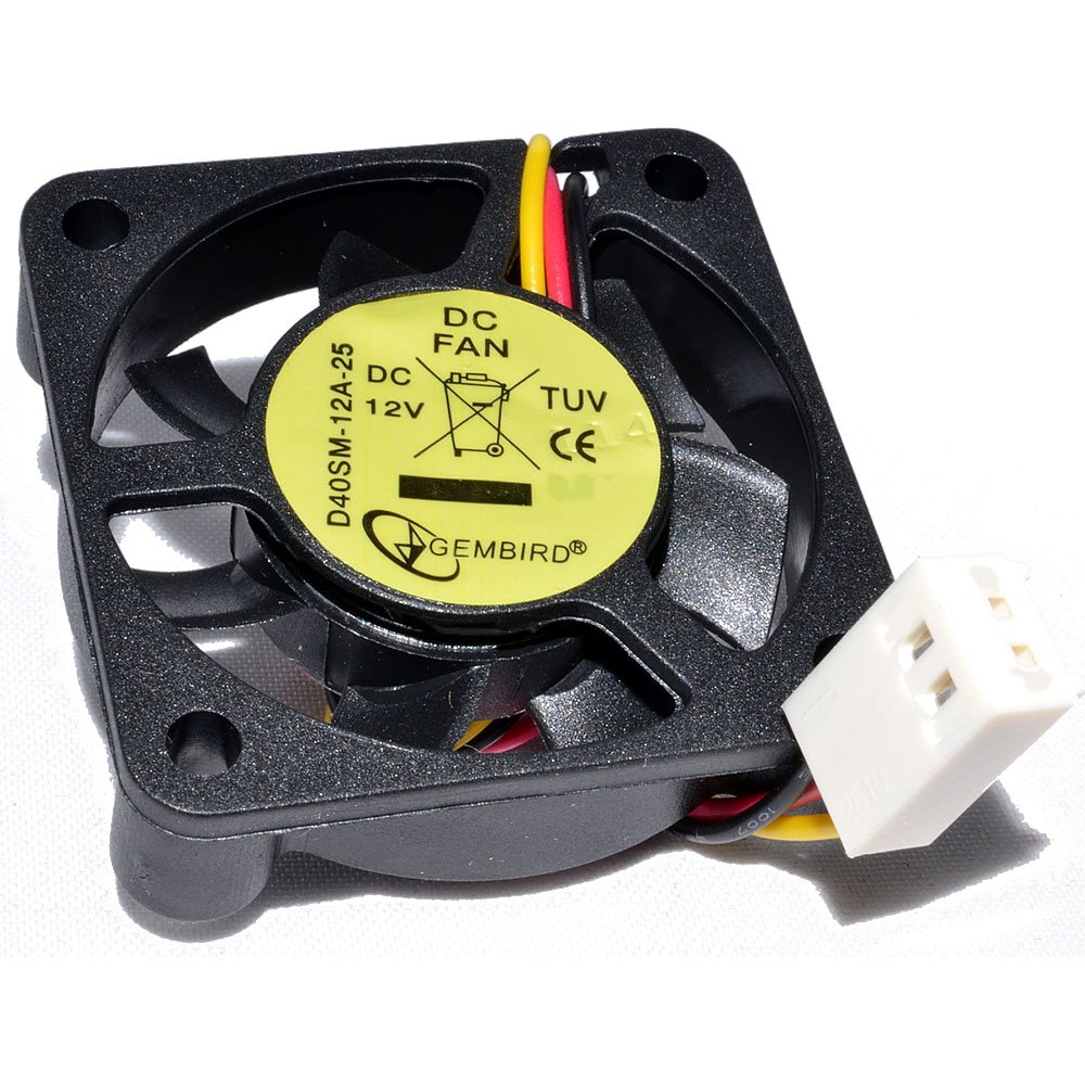 Вентилятор 40 мм Gembird D40SM-12A, 40x40x10, 3 pin, 6000 rpm, 25 dBA, 6.0 CFM, втулка (sleeve), MTBF: 30000 часов, длина провода 7 см