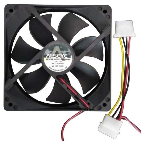 Вентилятор Alseye AD1225B12H-N1, 120мм, 3200rpm, 49.8 дБА, 4-pin Molex, 1шт