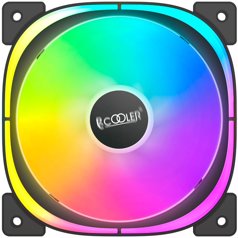 Вентилятор PCCooler EF120 ARGB Black 4pin PWM + 3pin ARGB, 600-1500 об/мин Retail