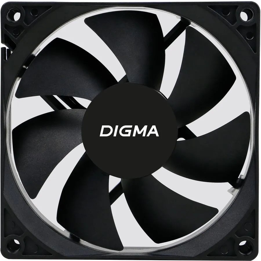 Вентилятор Digma DFAN-90 90x90x25mm 3-pin 4-pin (Molex)23dB 82gr Ret