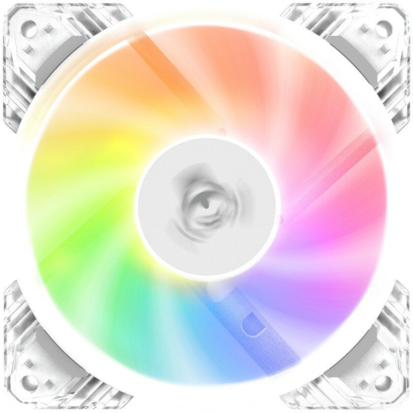 Вентилятор Alseye N12-W FAN 120mm, 700-1800rpm, 25.98-64.46CFM, 17.4-34.8dBA, PWM, White, RTL