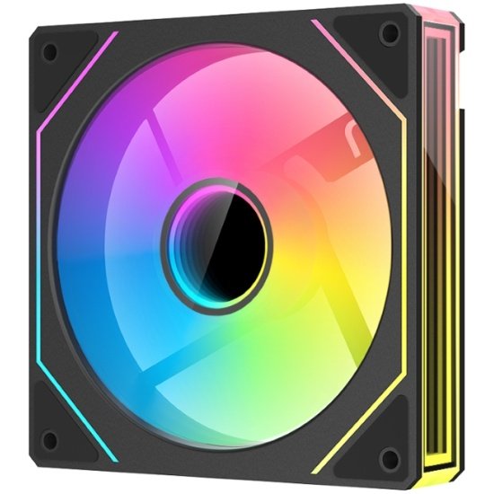 Вентилятор XASTRA FM120B ARGB reverse single pack 120x120x25мм (Infinity lighting effect, ARGB, PWM, black) Box