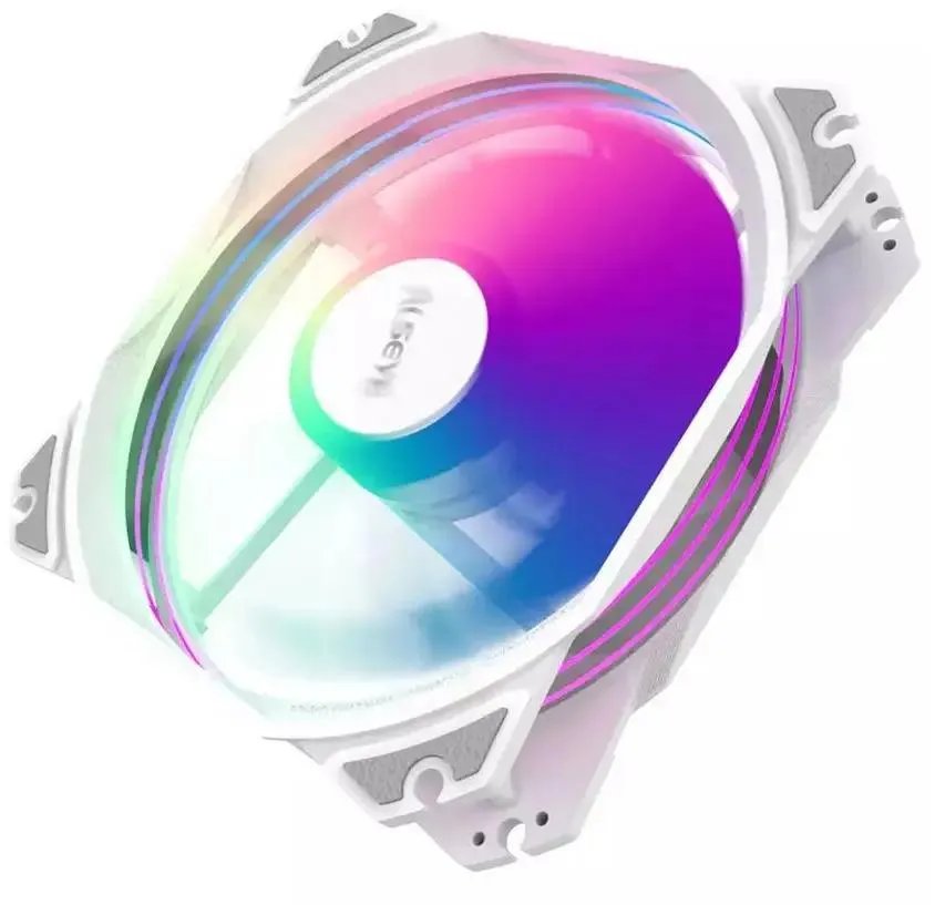 Вентилятор ALSEYE M120-PWA 120мм, 4-pin, 1700об/мин, 19.4 - 33.8 дБ, RGB, белый, Ret
