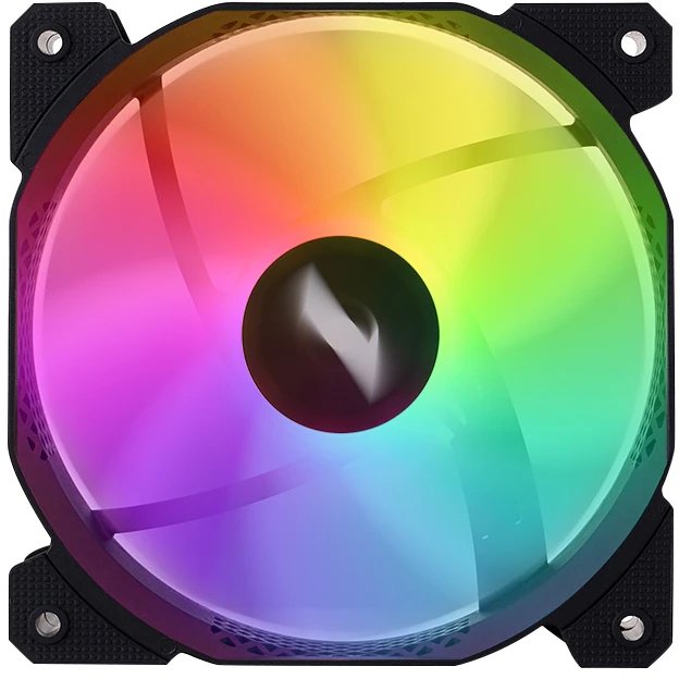 Вентилятор 1STPLAYER F7R Black (F7R-BK) / 120mm Reverse ARGB 3pin 5V PWM 4pin 12V 600-1800rpm 56.34cfm 36.99dBA / Bulk