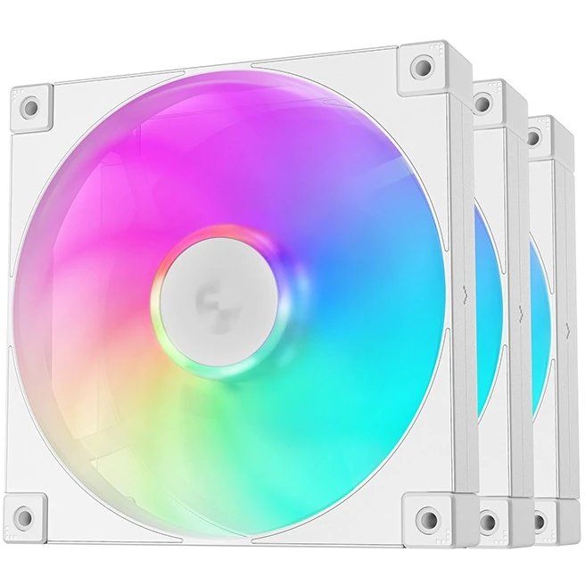 Вентилятор DEEPCOOL FD14 ARGB WH-3 in 1 140x140x25мм (PWM, ARGB, белый, 400-1650об/мин) Color BOX