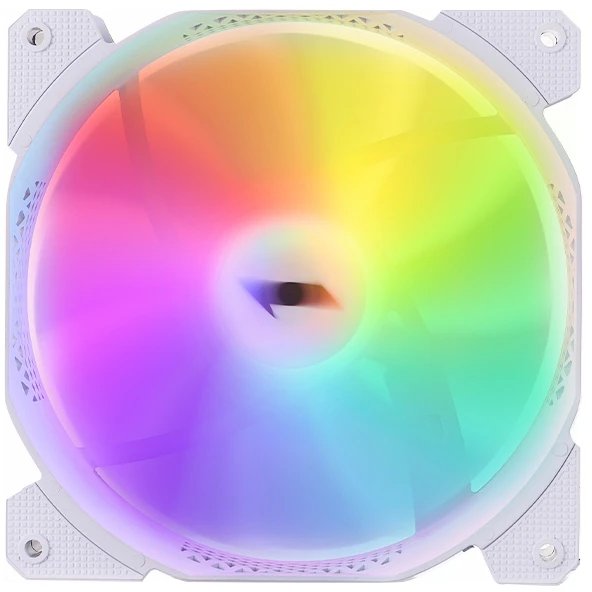 Вентилятор 1STPLAYER F1-Plus White (F1-Plus-WH-3P) / 140mm FRGB 3pin 12V 900rpm 46.69cfm 21dBA / Bulk