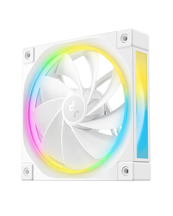 Вентилятор DEEPCOOL FL12R WH 120x120x25мм (PWM, ARGB, белый, 500-2150об/мин) Color Box