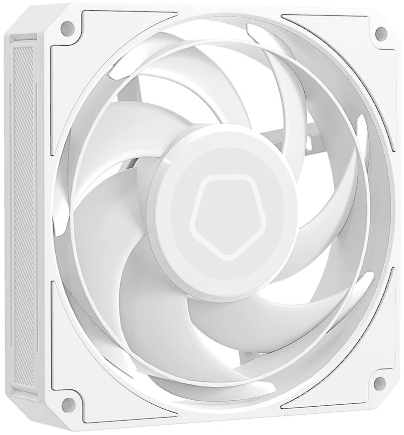 Вентилятор ID-COOLING AT-120-W 120x120x25мм (PWM, резиновые углы, белый, 0-3000об/мин) Box