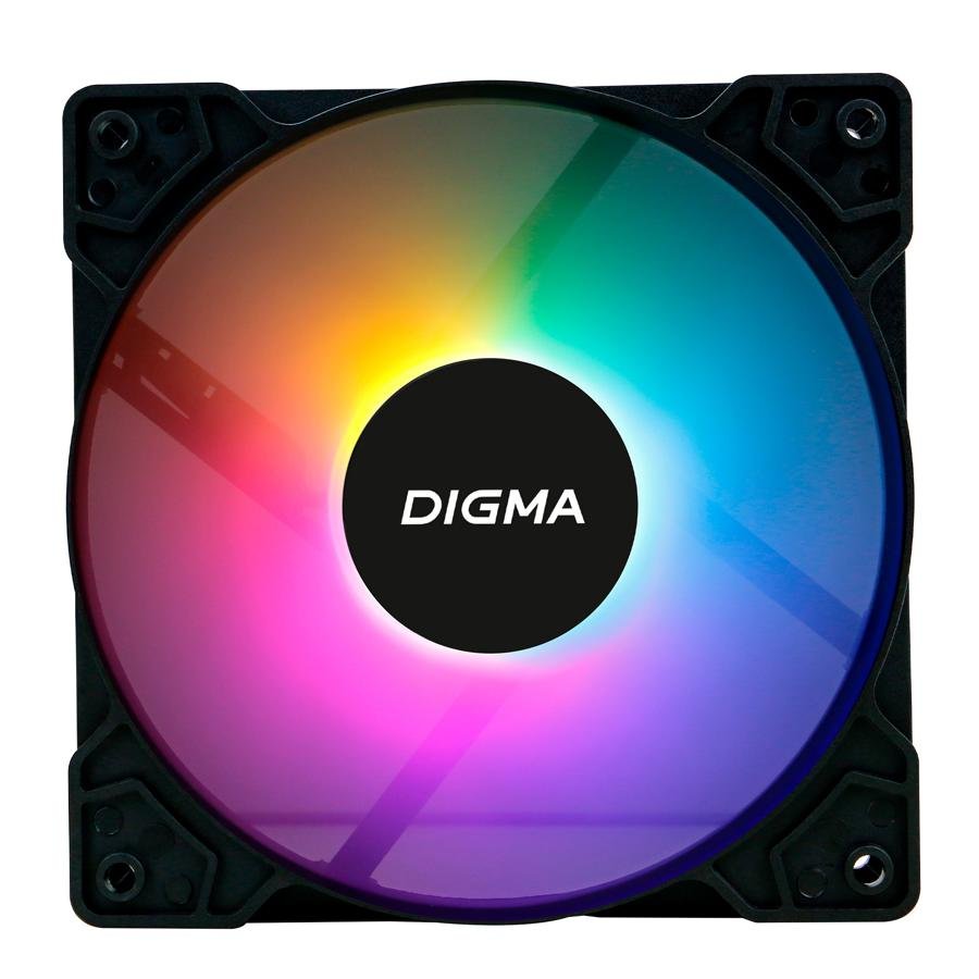 Вентилятор Digma DFAN-FRGB1 120x120x25mm 3-pin 4-pin (Molex)23dB 125gr LED Ret