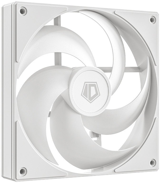 Вентилятор ID-COOLING AS-140-W 140x140x25мм (PWM, резиновые углы, белый, 300-1800об/мин, супертихий) Box