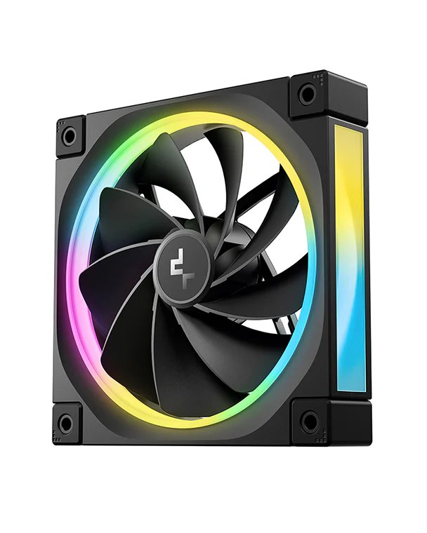 Вентилятор DEEPCOOL FL12R 120x120x25мм (PWM, ARGB, черный, 500-2150об/мин) Color Box