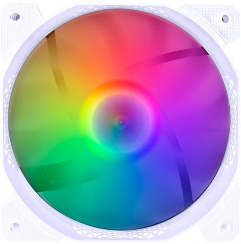 Вентилятор 1STPLAYER F1 F1-WH 120mm, LED 5-color, 1000rpm, 3pin. white. bulk
