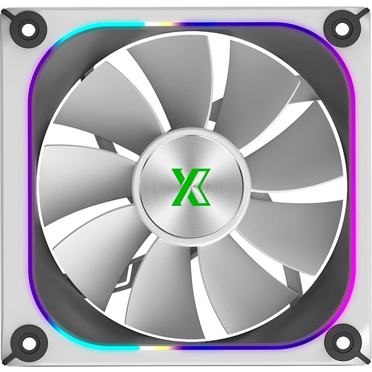 Вентилятор дополнительный XASTRA FZ120W ARGB reverse single pack 120x120x28мм (PWM, FDB, ARGB, Matrix screen, Daisy-chain соединение, 0-2000 rpm)