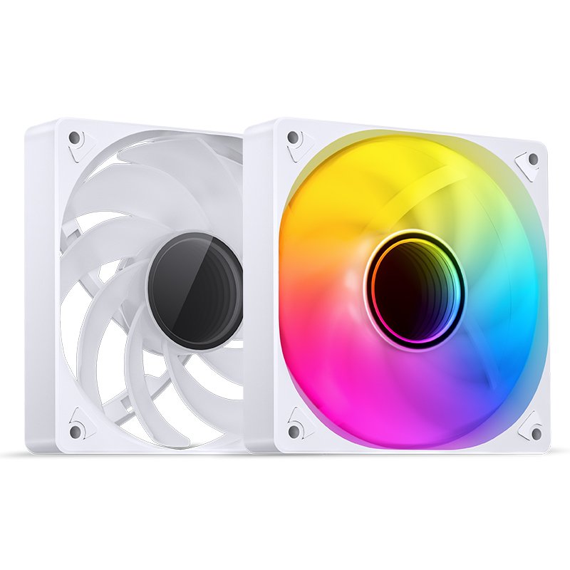 Вентилятор JONSBO SL-120WR 120х120х25мм Reverse (PWM, ARGB LED, 600-1500об/мин, обратный поток, белый) Retail