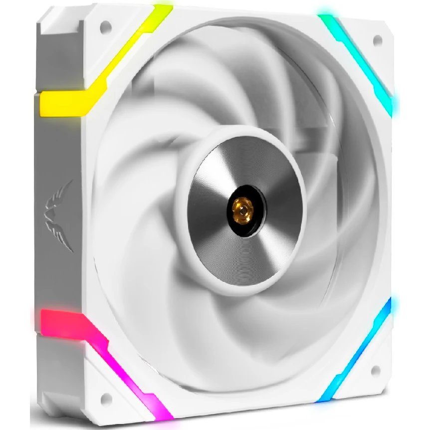 Вентилятор Valkyrie X12 ARGB White (HW X12E-W)/ 120mm, ARGB 5V 3pin, PWM 12V 4pin, 800-2150RPM, 80CFM, 29dBA
