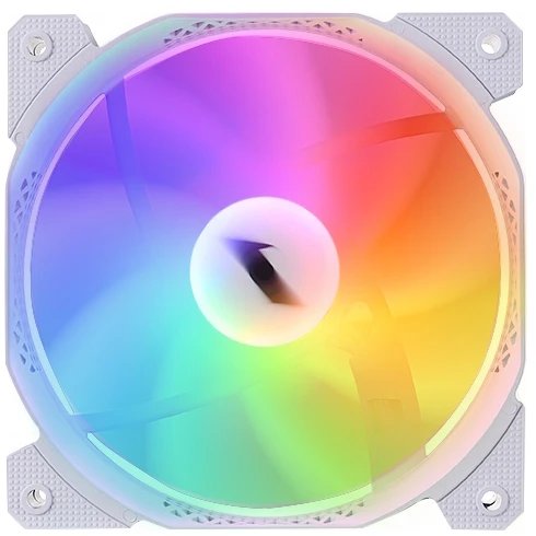 Вентилятор 1STPLAYER F1R White (F1R-WH-3P) / 120mm Reverse FRGB 3pin 12V 1100rpm 38.98cfm 21.97dBA / Bulk