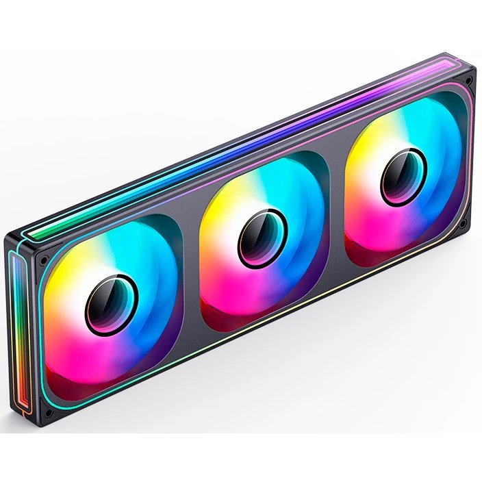 Вентилятор JONSBO ZB-360B (3 in 1) 120х120х28мм (PWM, ARGB LED, 700-2400об/мин, черный) Retail