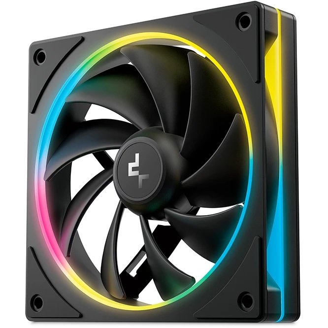 Вентилятор DEEPCOOL FL12 SE 120x120x25мм (PWM, ARGB, черный, 400-1900об/мин) Color Box