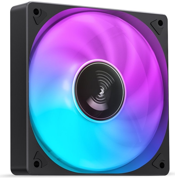 Вентилятор JONSBO SL-120C 120х120х25мм (Dynamic Multi-Color LED, 1500об/мин, черный) Retail