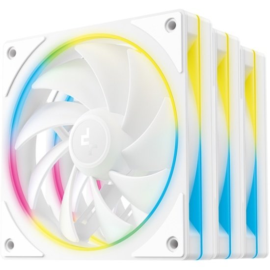 Вентилятор DEEPCOOL FL12 SE WH 3 In 1 120x120x25мм (PWM, ARGB, белый, 400-1900об/мин) Color Box