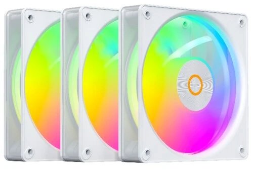 Вентилятор Ocypus Gamma F12 Elite WH ARGB 3 in 1, 120x120x25mm, 4-Pin PWM, 600-1800 RPM, 26 DBA Max, Hydro Bearing