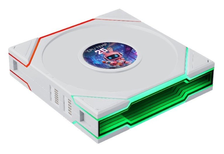 Вентилятор Lian Li Uni Fan TL LCD Flex 120 / 12TLLCD1F1W White (G9F.12TLLCD1F1W.R0) / 120x124x28мм (PWM, ARGB, 1900 об/мин (Max.), 27dBa)