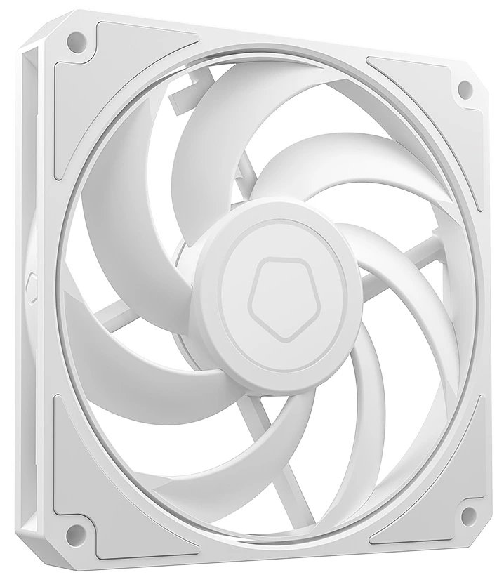 Вентилятор ID-COOLING AM-120 Slim White 120x120x15мм (PWM, резиновые углы, белый, 0-2500об/мин, супертихий) BOX