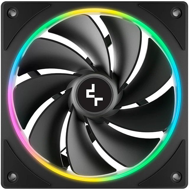 Вентилятор DEEPCOOL FL12R SE 120x120x25мм Reverse (PWM, ARGB, черный, 400-1500об/мин) Color Box