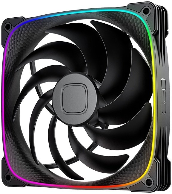 Вентилятор Geometric Future Squama 2503B-14 Single Pack (1F2503B114000) / 140mm, PWM, 2400 RPM, 91.15 CFM, 34.0 dBA, 5V ARGB, Black