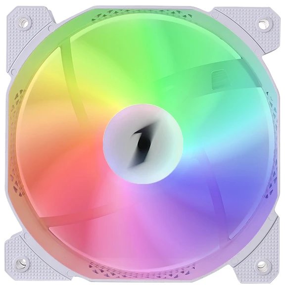 Вентилятор 1STPLAYER F7R White (F7R-WH) / 120mm Reverse ARGB 3pin 5V PWM 4pin 12V 600-1800rpm 56.34cfm 36.99dBA / Bulk