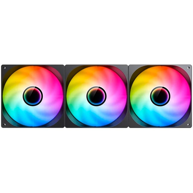 Вентилятор JONSBO ZW-140B (3 in 1) 140х140х26мм (PWM, ARGB LED, 800-1800об/мин, черный) Retail