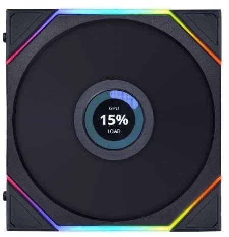 Вентилятор Lian Li Uni Fan TL Wireless LCD 140 Reverse Blade (G99.14RTLLCD1W1B.R0) / 14RTLLCD1W1B Black / 140x140x28мм (PWM, ARGB, 1600 об/мин (Max.))