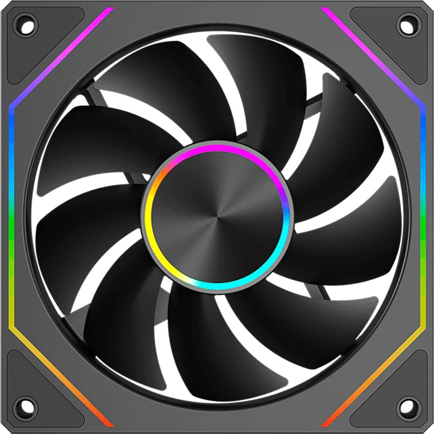 Кулер PcCooler FG120 ARGB BK (120x120x25mm, 4-pin PWM, 54CFM, 28.4dBA, 1800RPM, Black)