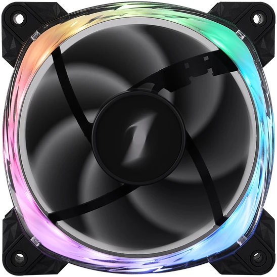 Вентилятор 1STPLAYER FS7R Black (FS7R-BK) / 120mm Reverse ARGB 3pin 5V PWM 4pin 12V 600-800rpm 47.65cfm 32.2dBA / Bulk