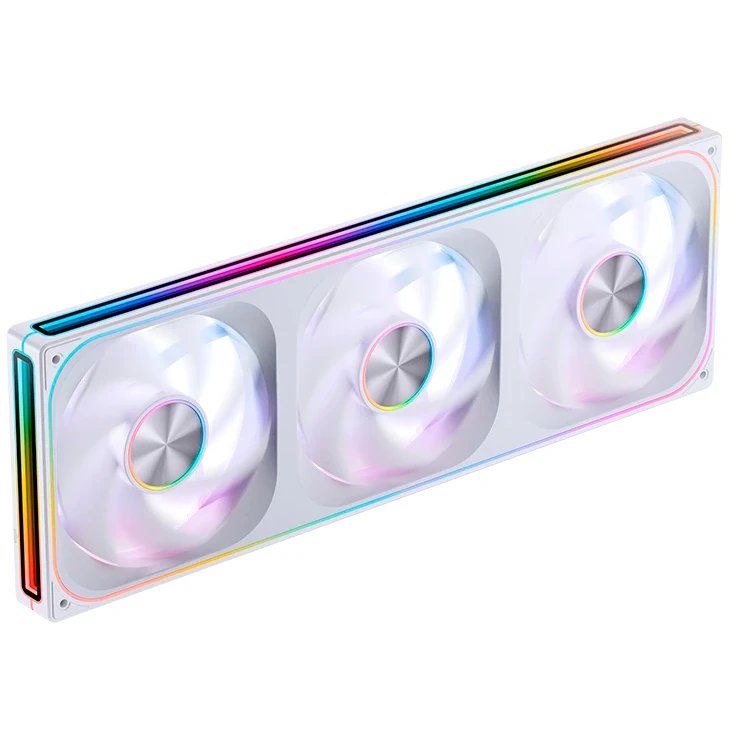 Вентилятор JONSBO ZA-420W (3 in 1) 140х140х28мм (PWM, ARGB LED, 700-1800об/мин, белый) Retail
