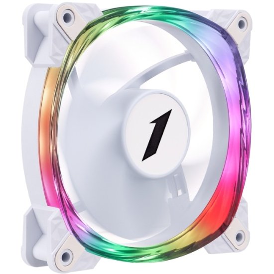 Вентилятор 1STPLAYER FS7 White (FS7-WH) / 120mm ARGB 3pin 5V PWM 4pin 12V 600-800rpm 47.65cfm 32.2dBA / Bulk