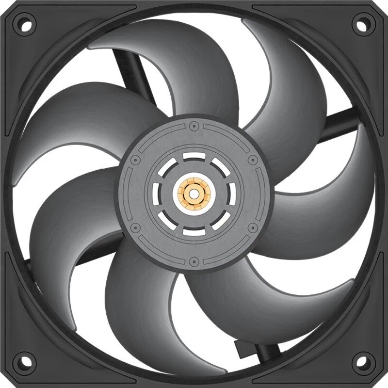 Кулер PcCooler F9 R120 BK (120x120x30mm, 4-pin PWM, 114CFM, 42.7dBA, 3000RPM, Black)