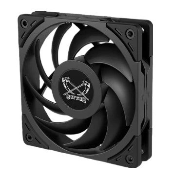 Кулер Scythe Wonder Tornado 120 Black (WT1225FD20-P) (120x120x26mm, 4-pin PWM, 60.29CFM, 26.88dBA, 2000RPM)