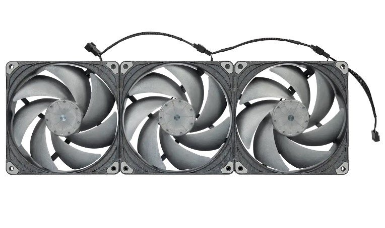 Комплект вентиляторов (3шт.) PHANTEKS PH-F140T30 Black-Gray (PH-F140T30_BG_3P) 140x140x30мм (PWM, 0-2500 об/мин, 0-44,3dBa )
