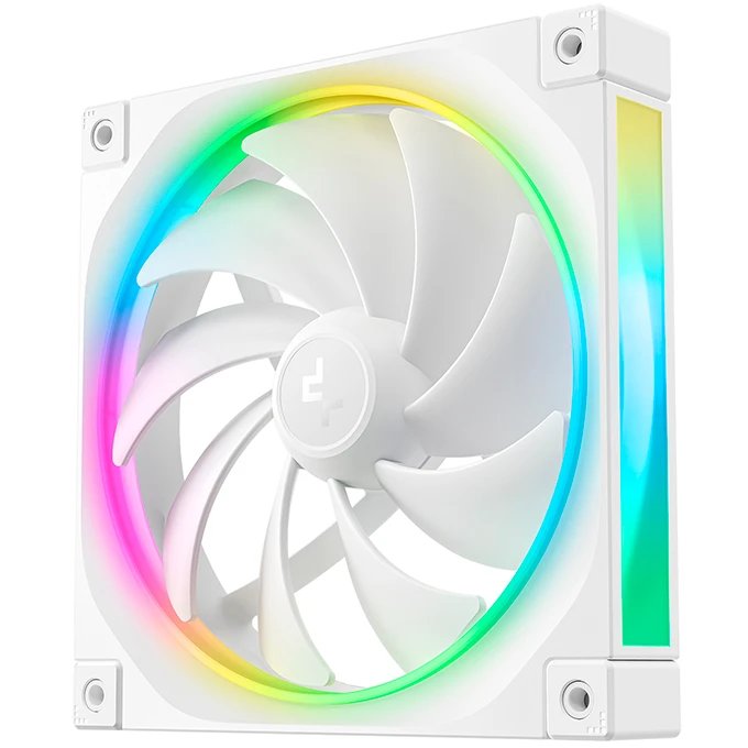 Вентилятор DEEPCOOL FL14 WH 140x140x25мм (PWM, ARGB, белый, 500-1700об/мин) Color Box