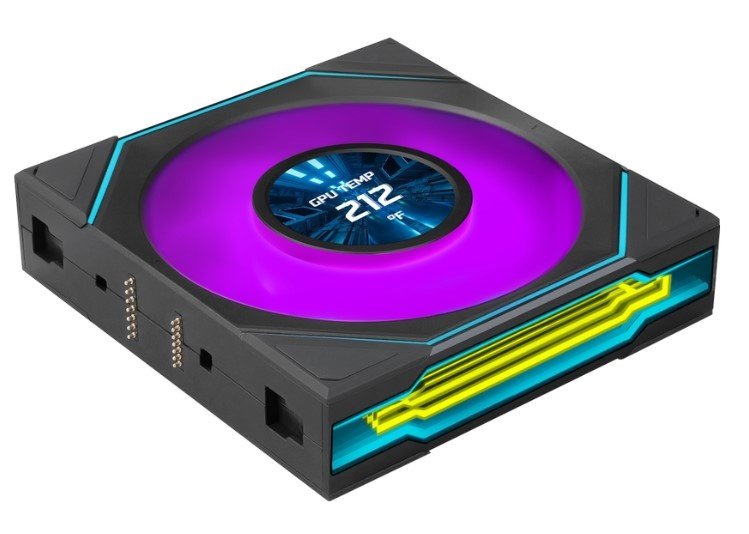 Вентилятор Lian Li Uni Fan SL Inf LCD Flex 120 Reverse Blade / 12RSLIND1F1B Black (G9F.12RSLIND1F1B.R0) / 120x124x28мм (PWM, ARGB, 2300 об/мин, 34dBa)