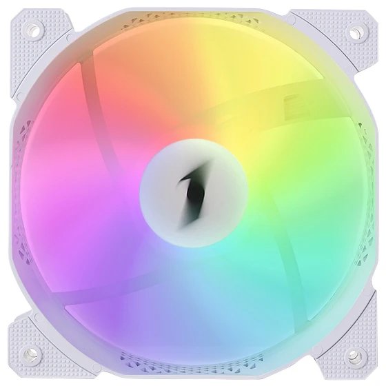 Вентилятор 1STPLAYER F7 White (F7-WH) / 120mm ARGB 3pin 5V PWM 4pin 12V 600-1800rpm 56.34cfm 36.99dBA / Bulk