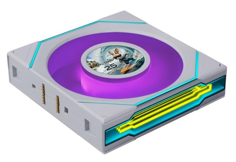 Вентилятор Lian Li Uni Fan SL Inf LCD Flex 120 Reverse Blade / 12RSLIND1F1W White (G9F.12RSLIND1F1W.R0) / 120x124x28мм (PWM, ARGB, 2300 об/мин, 34dBa)
