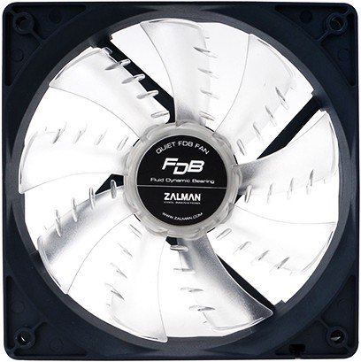 Вентилятор 120мм Zalman Shark"s Fin Quiet FDB Fan (ZM-F3 FDB-SF), 120x120x25mm, 1200rpm, 20/23dBA, Fluid Dynamic Bearing (FDB): 150K hours, 3pin, антивибрационный силиконовый крепеж ZM-SP1