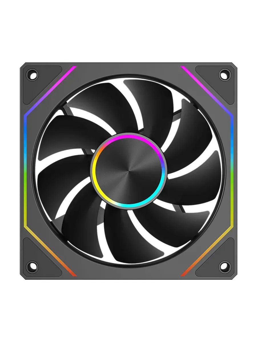 Вентилятор PCCOOLER FG120R Reverse (fg120r argb bk), 120мм, 4-pin, 1800об/мин, 15 - 28.4 дБ, ARGB, черный, Ret